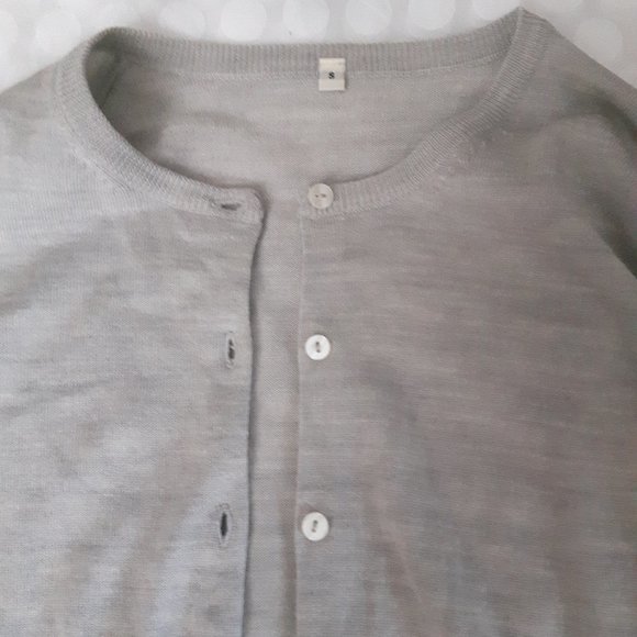 New mujii grey fitted knit cardigan - Picture 6 of 7